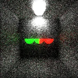 RC Tracing 1.0によってレンダリングされた画像。バージョン0.0よりも全体的に画像が明るくなっている。