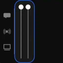 2つの隣あったスライダーが表示されている。