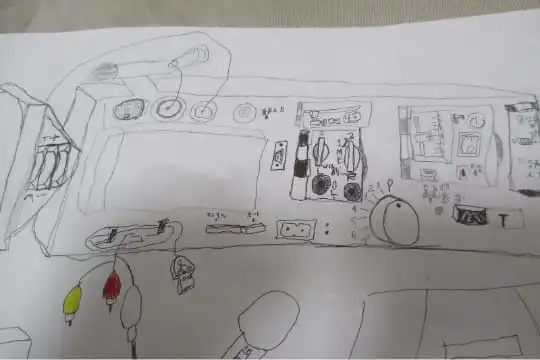 テレビカメラのスケッチ。