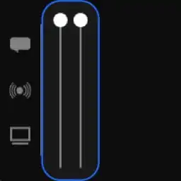 2つの隣あったスライダーが表示されている。